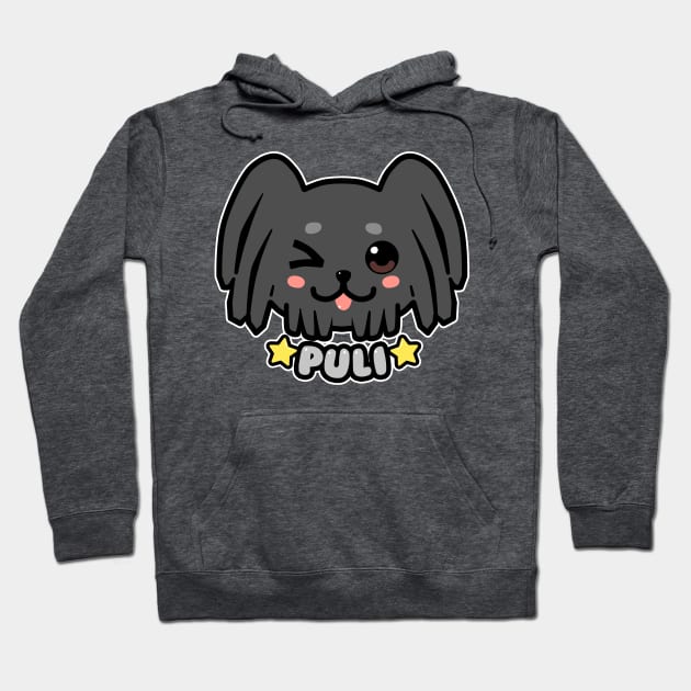 KAWAII Puli Dog Face Hoodie by TechraNova